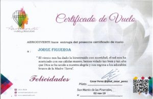 certificado de Vuelo